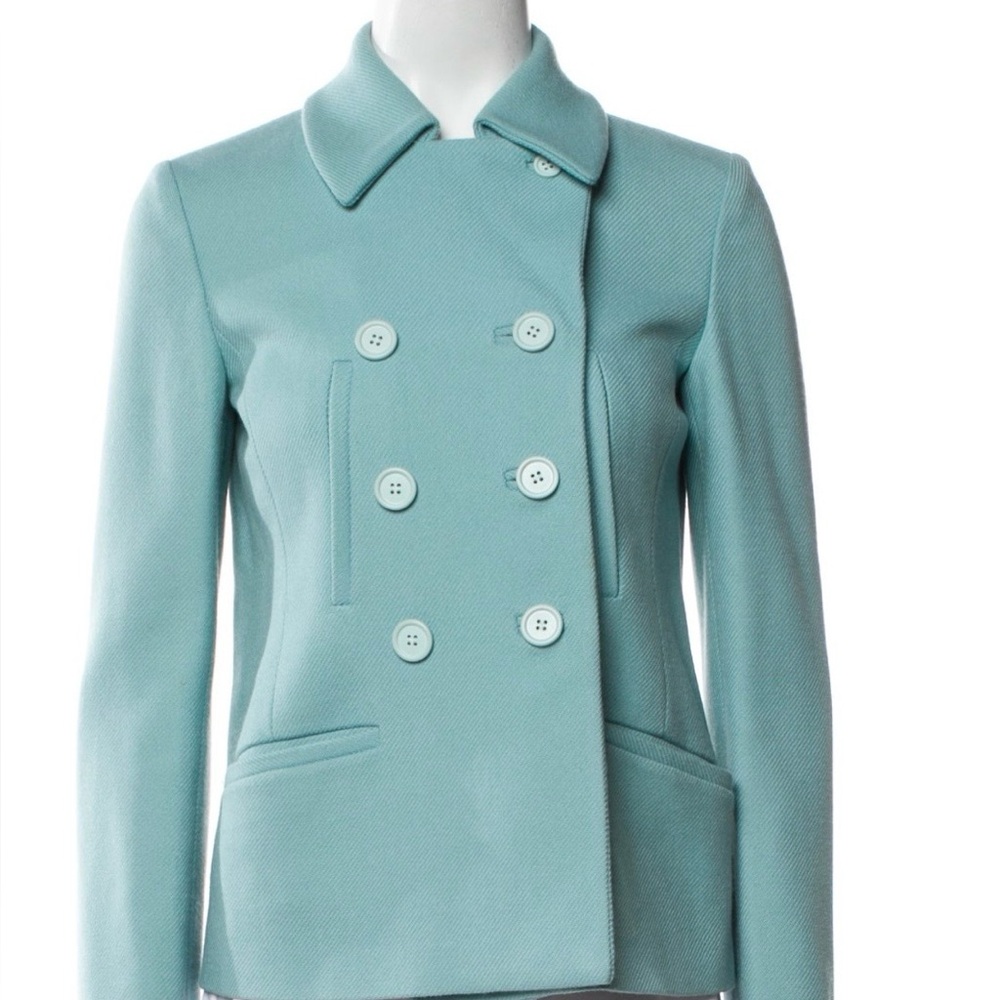 Miu Miu Light Blue Pea Coat